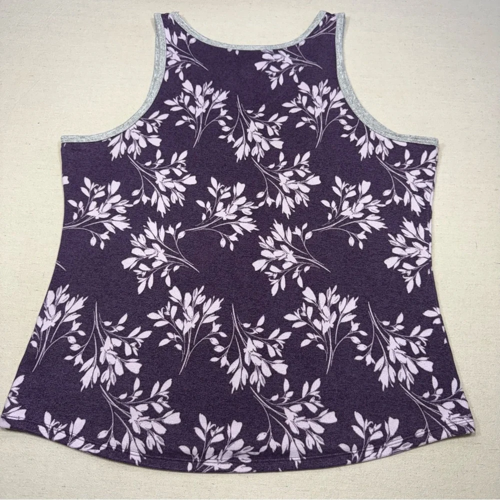 Live Love Lounge Karen Neuburger Top Womens XL Purple Tank Scoop Neck Sleeveless